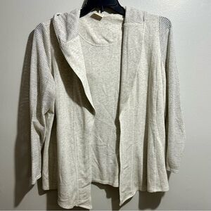 Chico's Light Gray Hooded Cardigan (412)